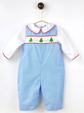 Petit Ami Christmas Tree Smock Longall